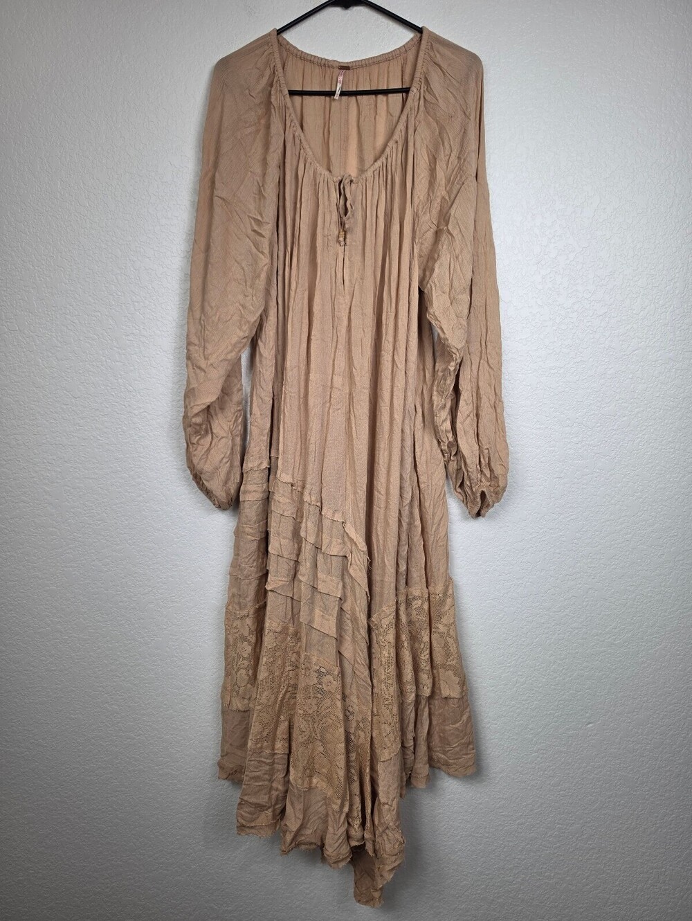Free People Beige Boho Maxi Dress XS
